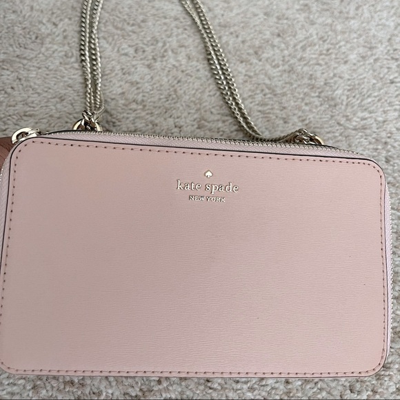 kate spade double zip chain crossbody - Picture 1 of 8
